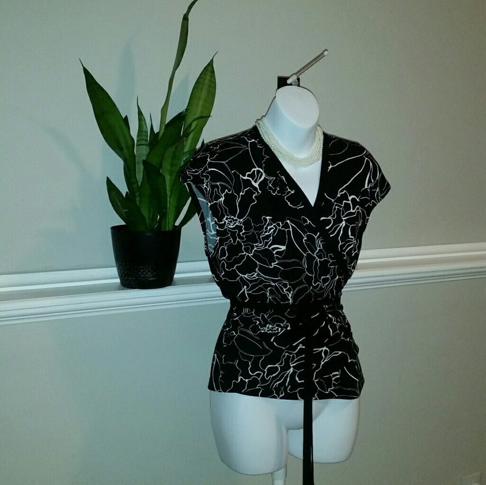 Nine West Wrap Blouse